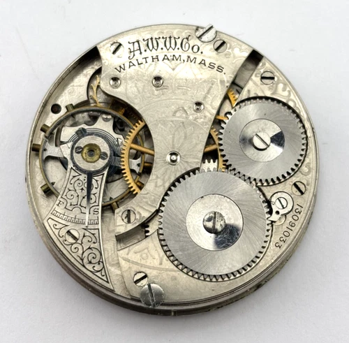 Waltham Antique Mechanical Pocket Watch Movement  7J  16s  13091033 DOESN'T WORK