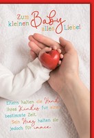 Geburt Baby Freudiges Ereignis GlüCkwunschkarte Mit Umschlag Hand In Hand