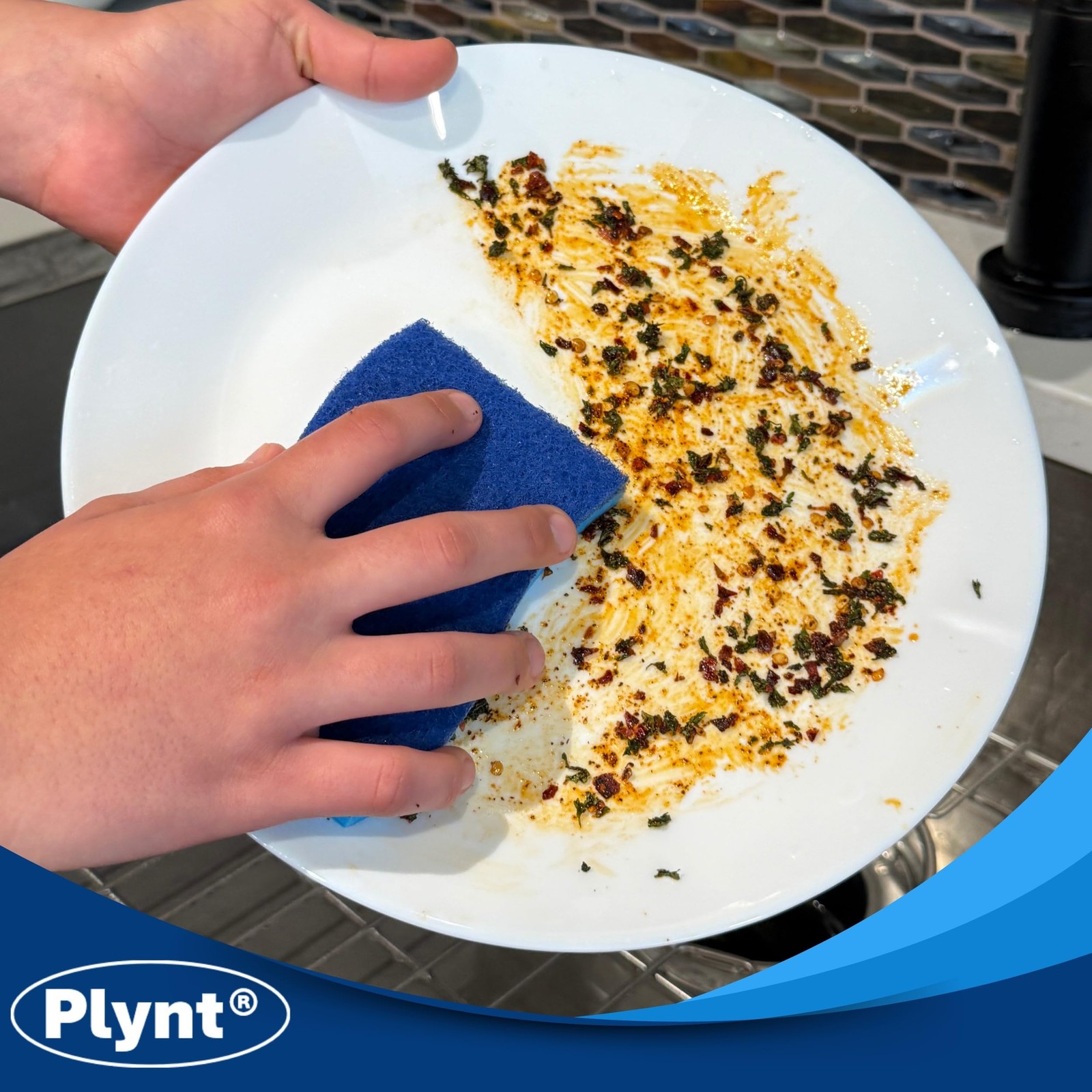 Plynt - Zero Scratch Scrub Sponge, Pack of 12 Sponges for Dishes, Kitchen  Ba...