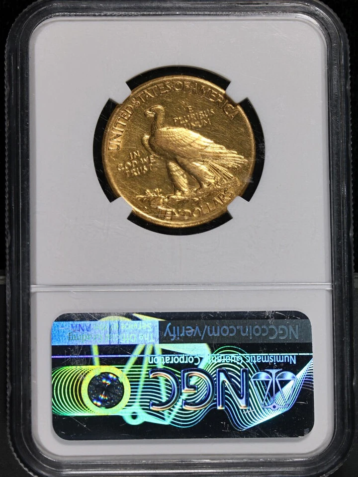1911-D Indian Gold $10 NGC AU Details Key Date Nice Strike - Image 4 of 4