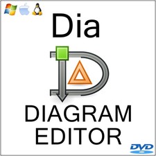 Dia Diagram Editor Software Shapes Included Windows, MacOS, Linux DVD