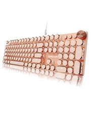 EWEADN Typewriter Style Mechanical Keyboard, Wired Typewriter Keyboard,104 Ke...
