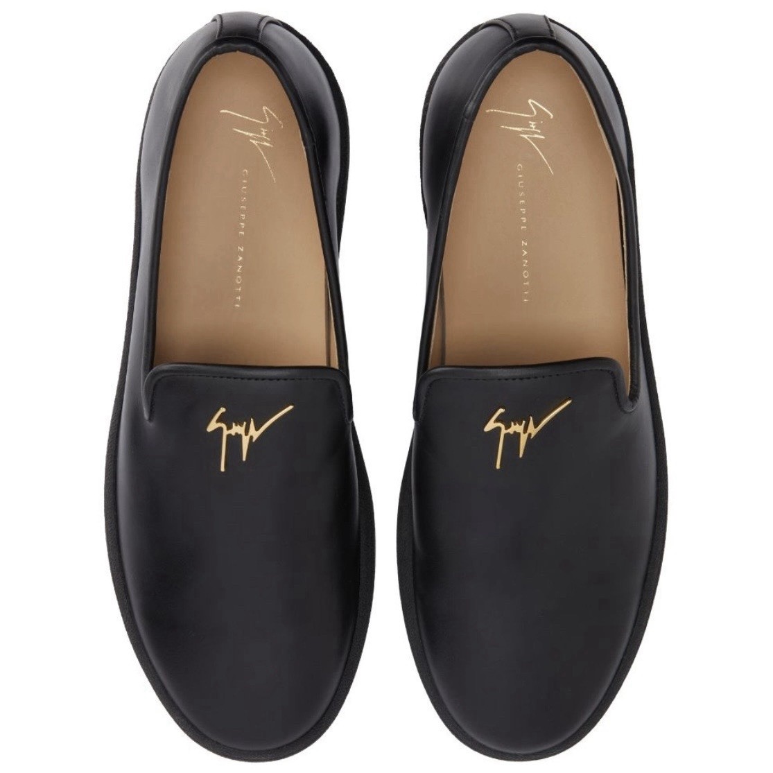 2025 Zanotti Men’s Kobe Black Gold EU 41 US 8 Loafer w/ Receipt+Bags, No Box