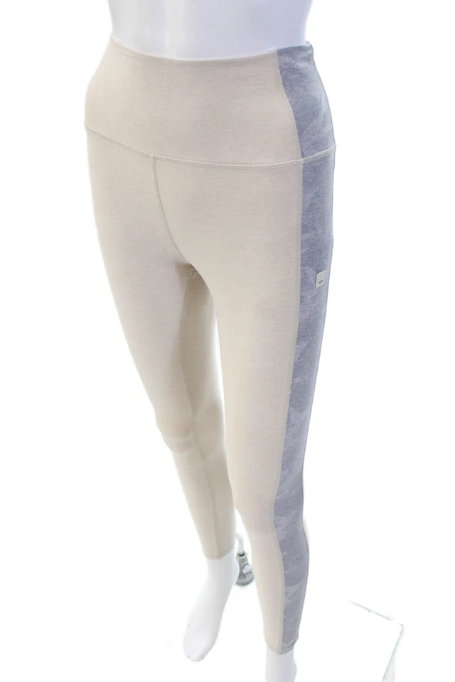 Vuori Womens Textured High Waited Lined Leggings Nude Size S - Image 2 of 4