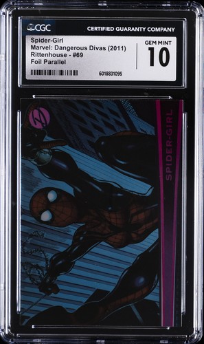 2011 RITTENHOUSE DANGEROUS DIVAS FOIL PARALLEL #69 SPIDER-GIRL CGC 10 GEM MINT