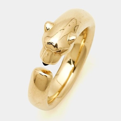 Cartier Panthere De Cartier Onyx Tsavorite Garnet 18k Yellow Gold