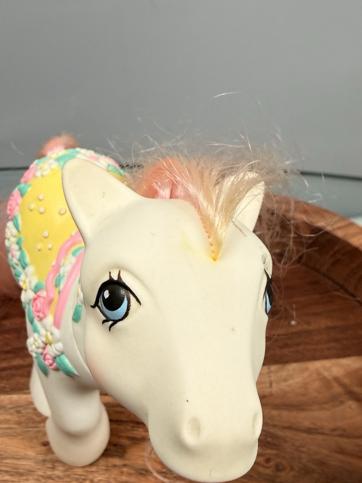 Vintage G1 My Little Pony MLP Merry Go Round Carousel Flower Bouquet Pony