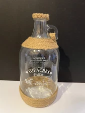 Top Acres Farm Pure Vermont Maple Syrup Empty Growler, Roped, Woodstock VT