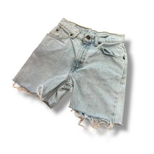 Vintage Youth Light Wash Orange Tab Levi  s Cutoff Shorts