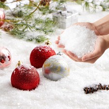 12 Oz Fake Snow Decoration, 320G Plastic Artificial Snowflakes Xmas Set