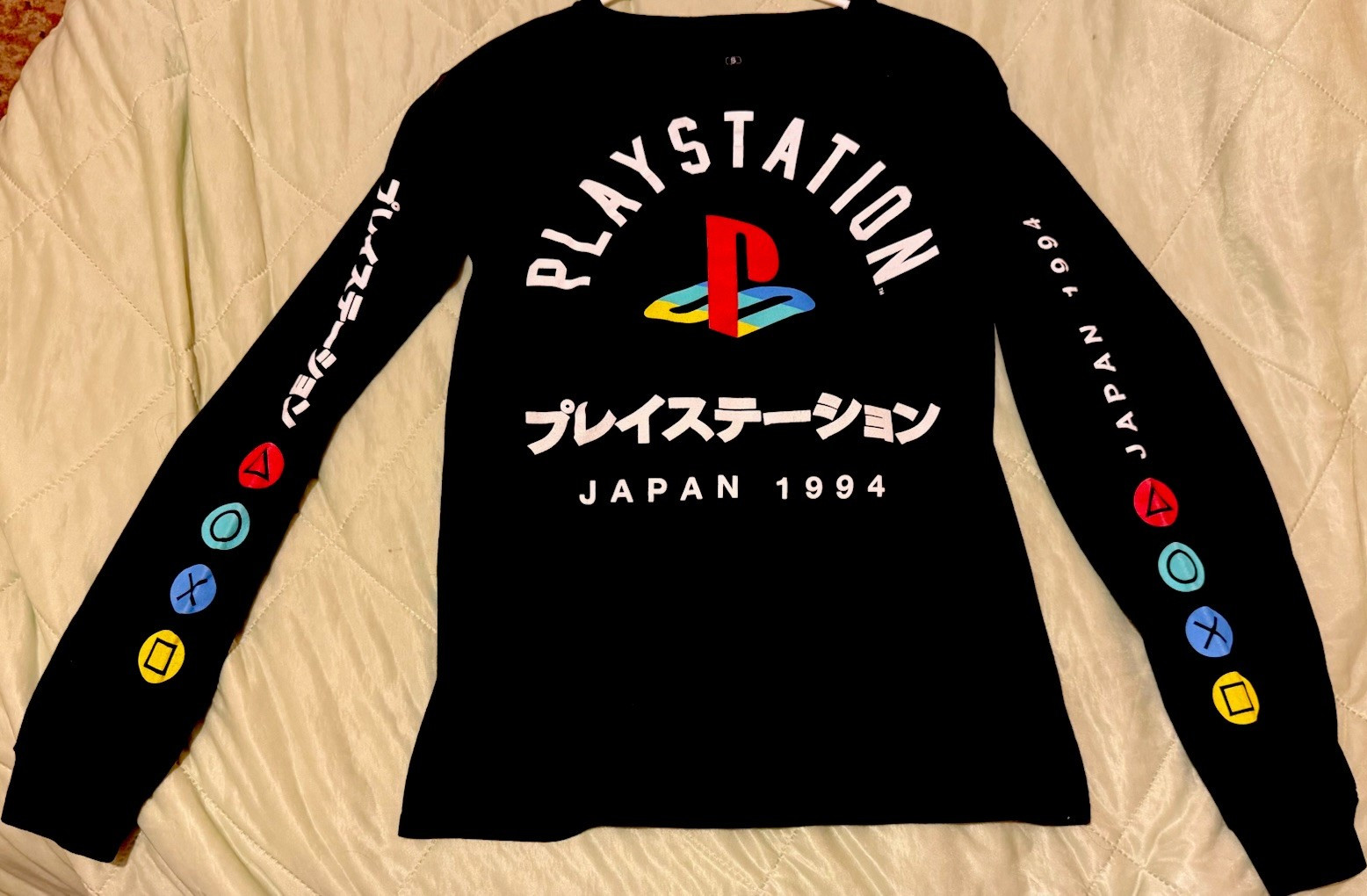 PlayStation Japan 1994 Graphic Logo Long Sleeve Crew Neck T-Shirt Men’s S