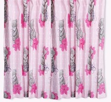 Me To You Tatty Teddy 66" x 54" Unlined Pencil Pleat Curtains Character Bedroom