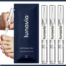 3X  Lunavia Antifungal Pen 25 Undecylenic Acid Toenail Fungus Treatment Extra