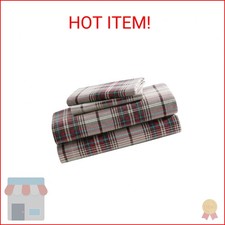 Eddie Bauer - Flannel Sheets Queen Size, Anti-Pilling  Wrinkle Resistant Cotton
