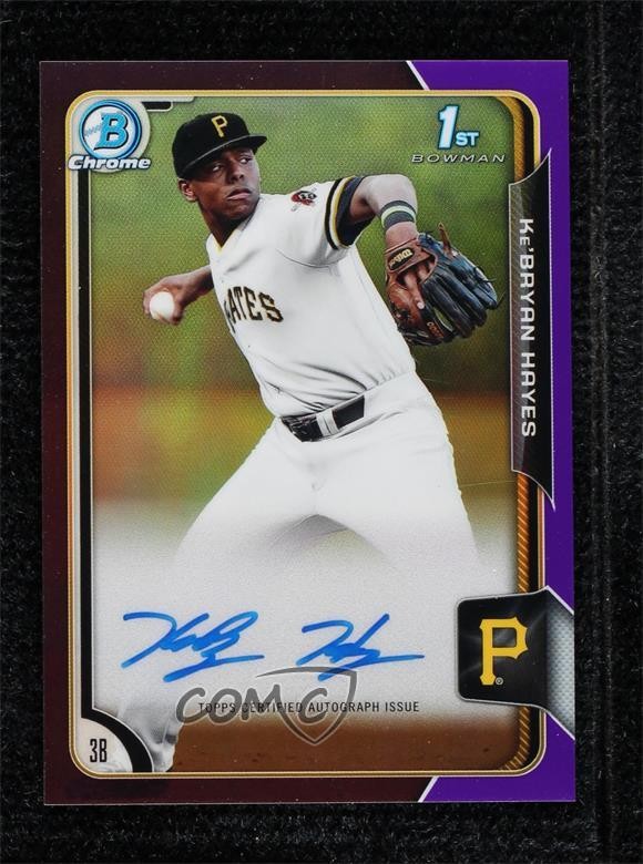 2015 Bowman Draft Chrome Pick Purple Refractor 178/250 Ke'Bryan Hayes Auto o8g