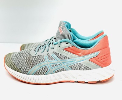 Asics FuzeX Lyte 2 Women's Running Shoe 3J Size 11 Glacier Grey Coral 1022A145