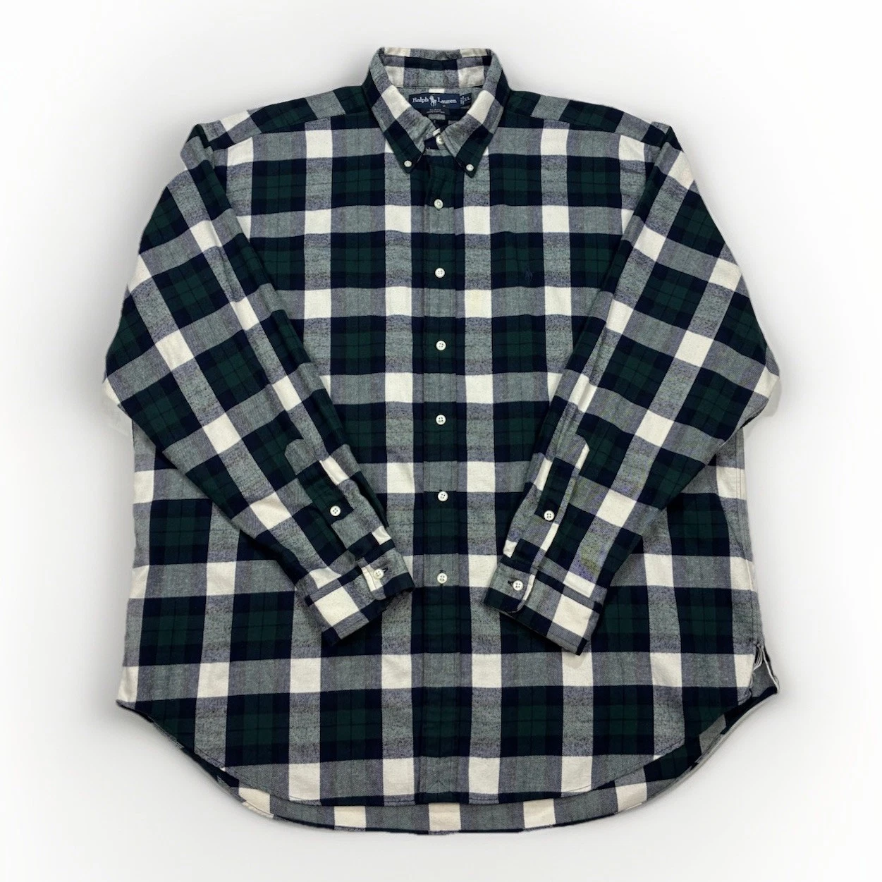 Ralph Lauren Blake XL Plaid Flannel Shirt Hong Kong Button Down