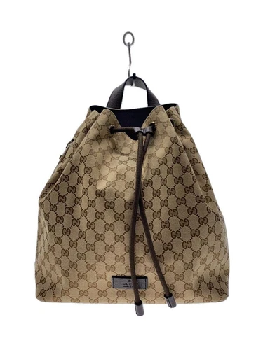 Sac à dos GUCCI GG Supreme toile cordon beige motif total 449175 Occasion