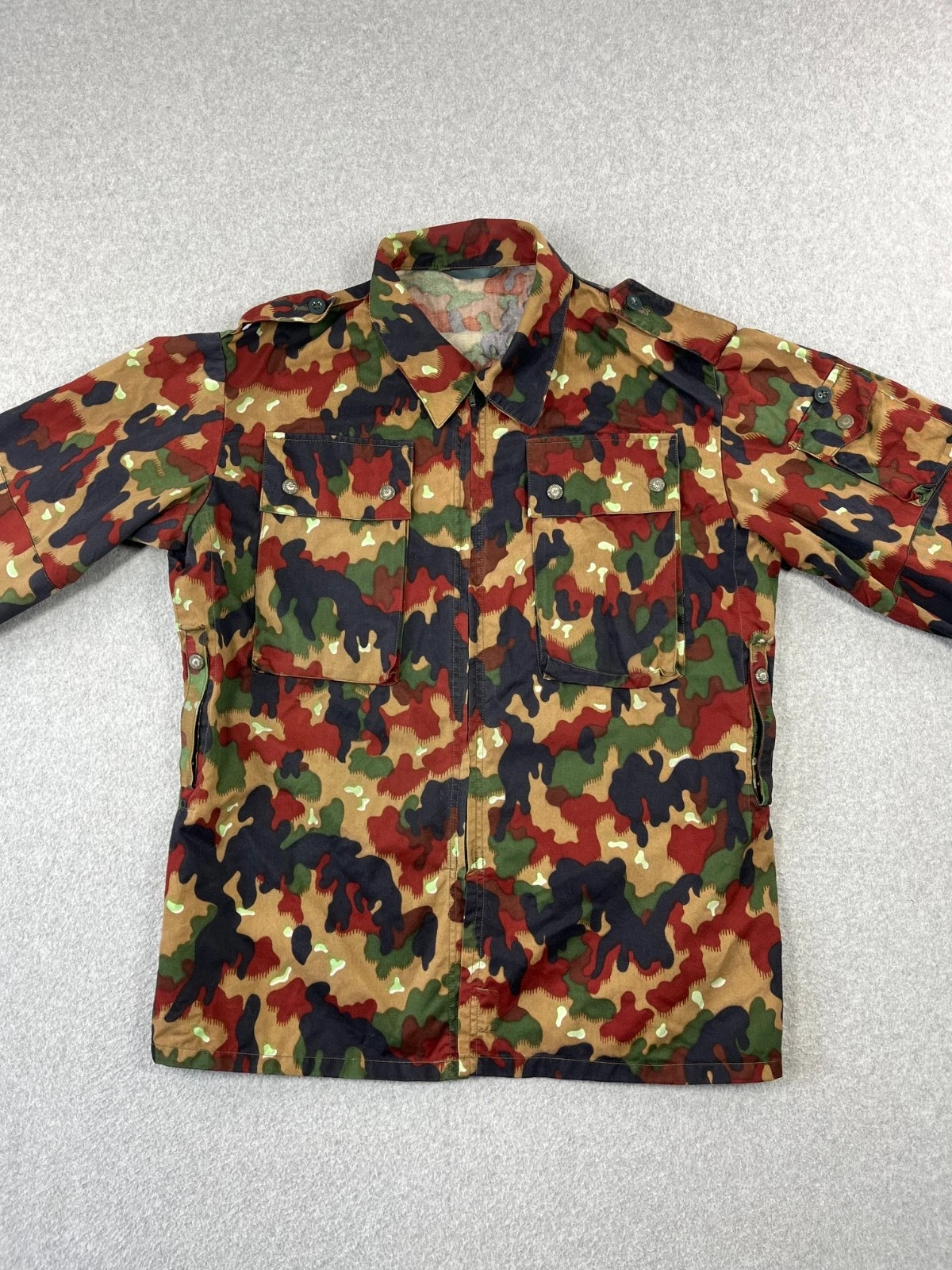 Vintage Swiss Army Taz M83 Field Jacket Mens L Alpenflage Camouflage Full Zip image 2