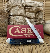 Case XX USA Pocket Worn Mediterranean Blue Bone 51865 Slimline Trapper Knife