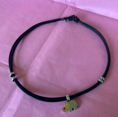 Nomination Halskette Anhänger Elefant Unisex Kordel Schwarz Schmuck Damen Herren Ita