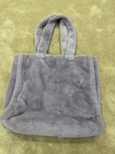 Primark Lilac Purple fluffy Borg tote Shopper bag, very good condition