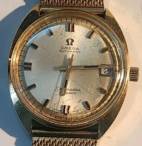 VINTAGE MEN'S OMEGA SEAMASTER GOLD DIAL AUTOMATIC WATCH (34MM) SERVICED