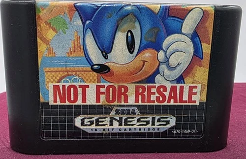 Sega Genesis Sonic the Hedgehog Cartridge Only Not For Resale Vintage Game