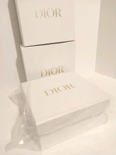Gift Box Set CHRISTIAN DIOR White 8.5" x 8.5" And 8" x 8" Empty Authentic