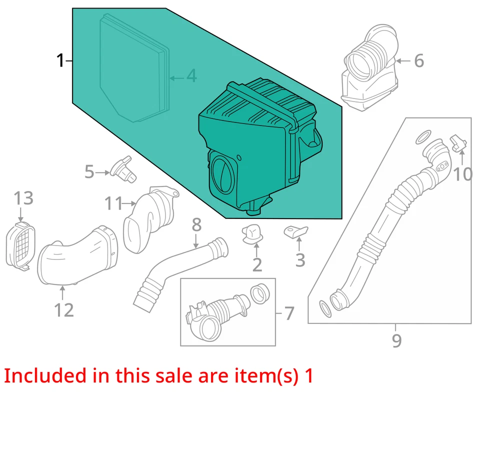 Air Cleaner Gasoline 2.0L 28i RWD Fits 13-17 BMW X3 2042955 Foto 3 de 4