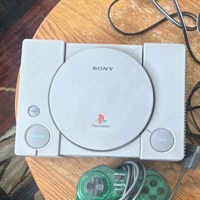 Sony PlayStation Console with Controller, Cables, 20+ Game Discs Mixed Lot