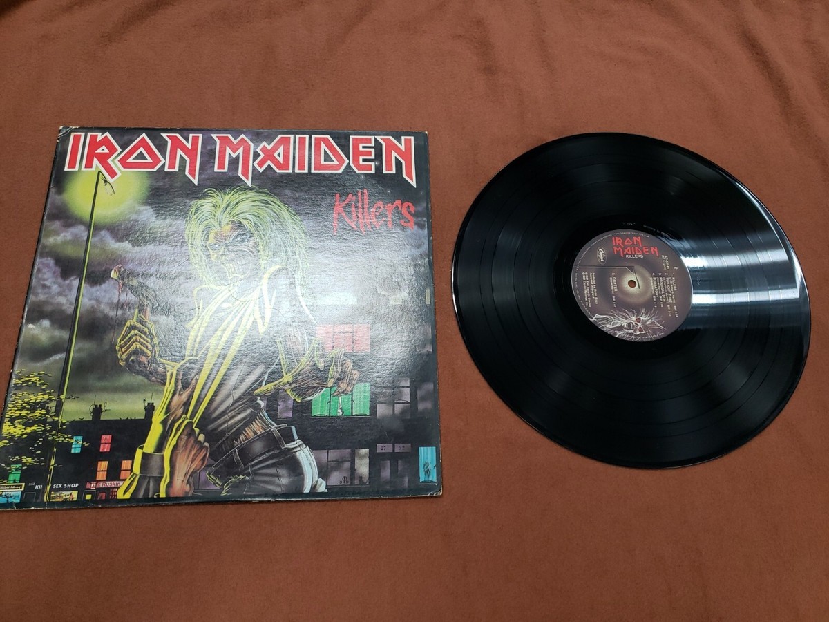 IRON MAIDEN Killers 1981 LP First Press HARVEST ST-12141 GOOD