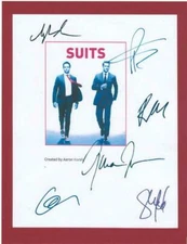 SUITS PILOT SCRIPT AUTOGRAPH RPT  SIGNED PATRICK J. ADAMS  GABRIEL MACHT