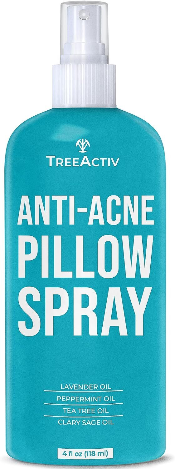 Spray de almohada antiacné TreeActiv 4 fl oz, manta refrescante y niebla de tela