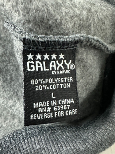 Galaxy By Harvic Women's Gray Full Zip Long Sleeve Hoodie Sweatshirt Size Large - Picture 4 of 6