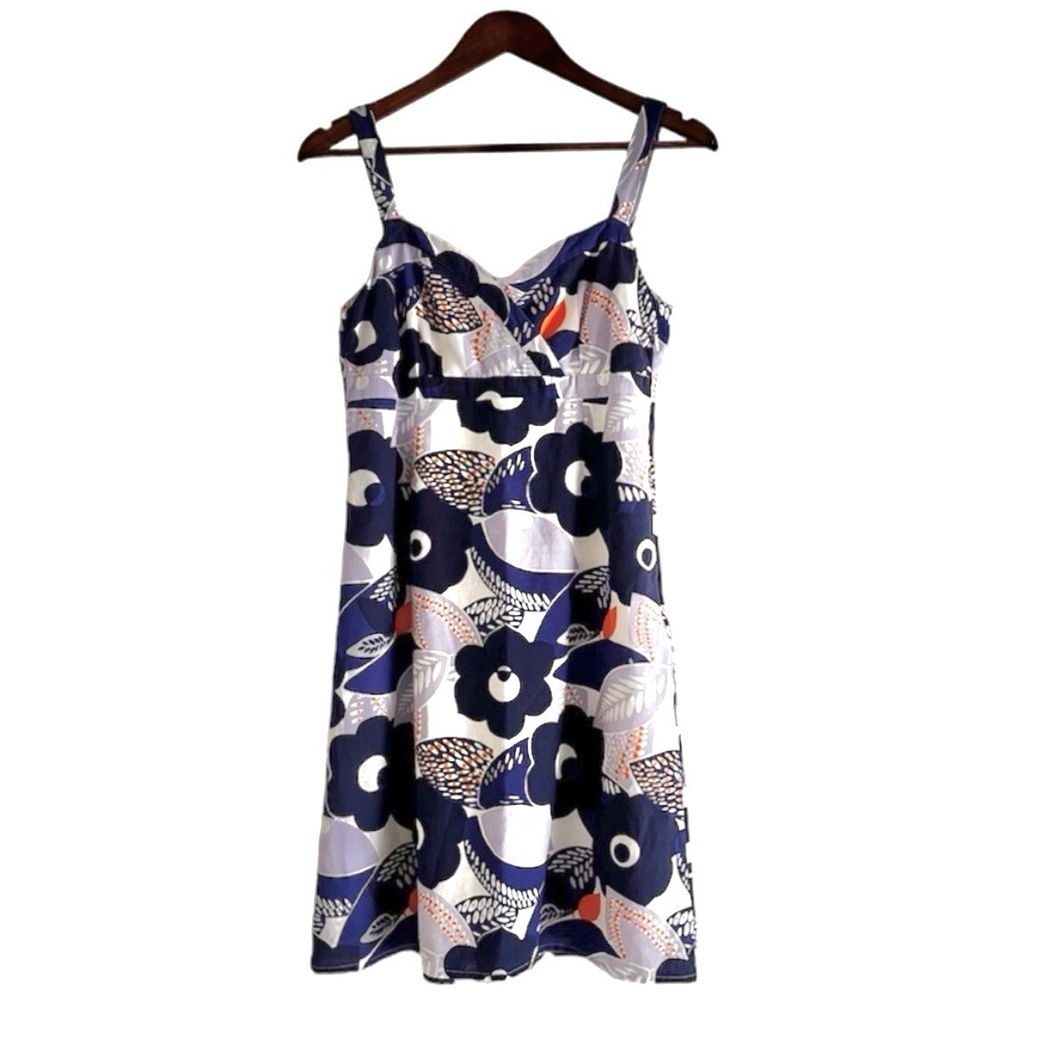 Boden Linen Blend Bold Floral Print Button Strap Lined Sun Dress Size 2P |  eBay