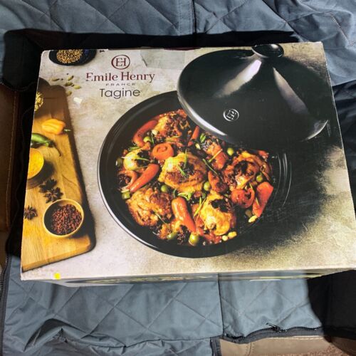 Emile Henry France Tagine, 2,6 Quart Keramik Made In France. Schwarz - Bild 2 von 7