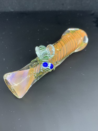 CHILLUM HEAVY BOWL SPOON ONE HITTER USA ANIMAL 3.5” BEE HAND BLOWN GLASS PIPE OG - Picture 11 of 12