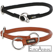 Rundleder W&uuml;rgehalsband ROMA W&uuml;rger mit Stopper Hunde Halsband Lederhalsband