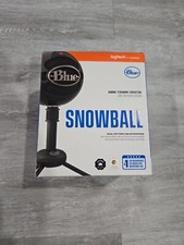 Blue Snowball USB Mic for Recording  Streaming on PC  Mac - Black