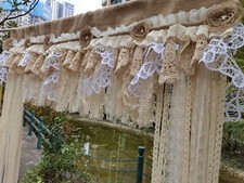 Rustic Vintage Unique Bedroom Valance Burlap Kitchen Valance Curtain Wedding