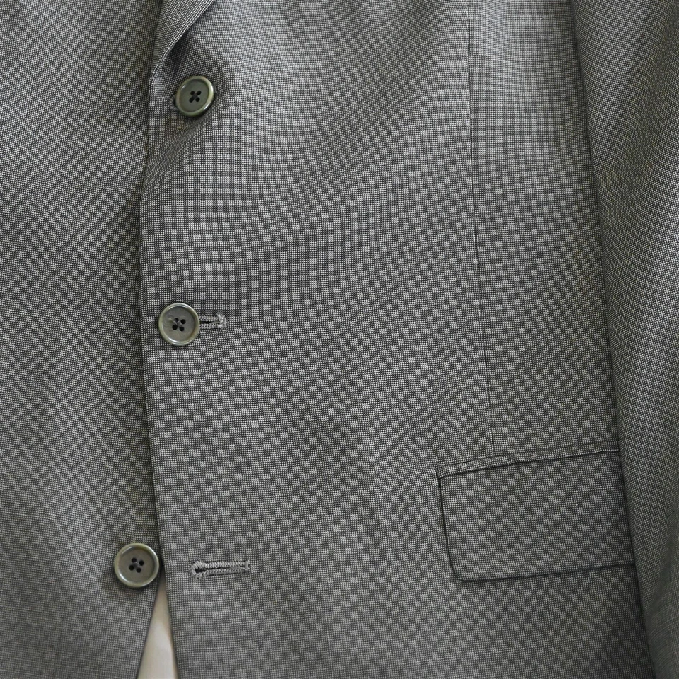 Daniel Cremeiux 40R 36x32 Brown Check 100% Wool Mens Jacket Pants Suit - Image 3 of 4