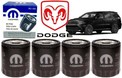 4 Pack OEM Genuine Mopar MO-090 Engine Oil Filter 5281090AB Chrysler Jeep Dodge