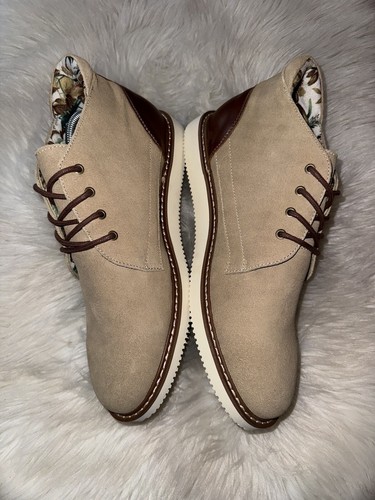 Globe Daley Size 11 US Men's Chukka Ankle Lace Boot Light Tan Suede Vibram Sole - Picture 6 of 13