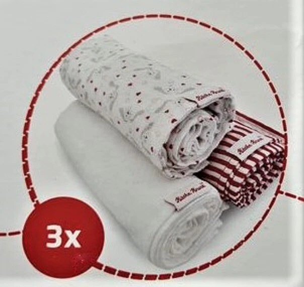 3er Pack Käthe Kruse Spucktücher Baby Mulltücher Tuch Mulltuch Spucktuch
