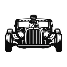 Classic Hot Rod Model T Roadster Metal Wall Art