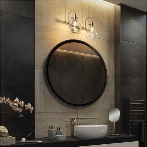 Uolfin Teardrop Bedroom Wall Sconce 2-Light Electroplated Brass Vanity Light - Picture 5 of 5
