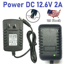 (US) DC 12.6V 2A Power Supply Adapter Replacement Charger For Lithium-ion