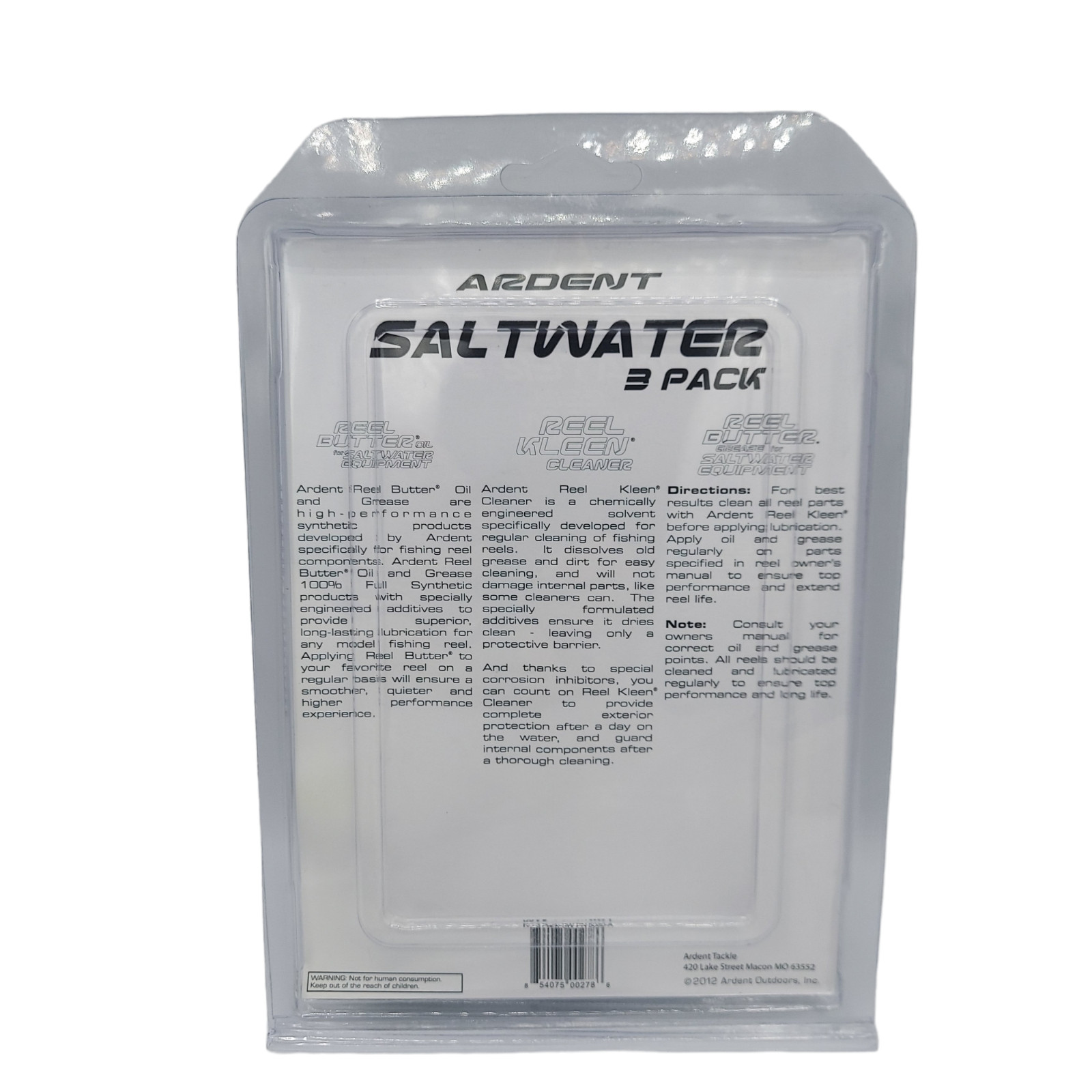 SALTWATER FISHING REEL CARE KIT Ardent 3-Pack Reel Kleen Cleaner Reel Butter NEW