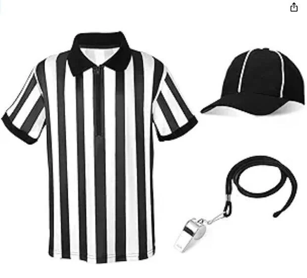 Kids Halloween Referee Costume -Complete w/ Hat and Whistle - New - Image 2 of 3